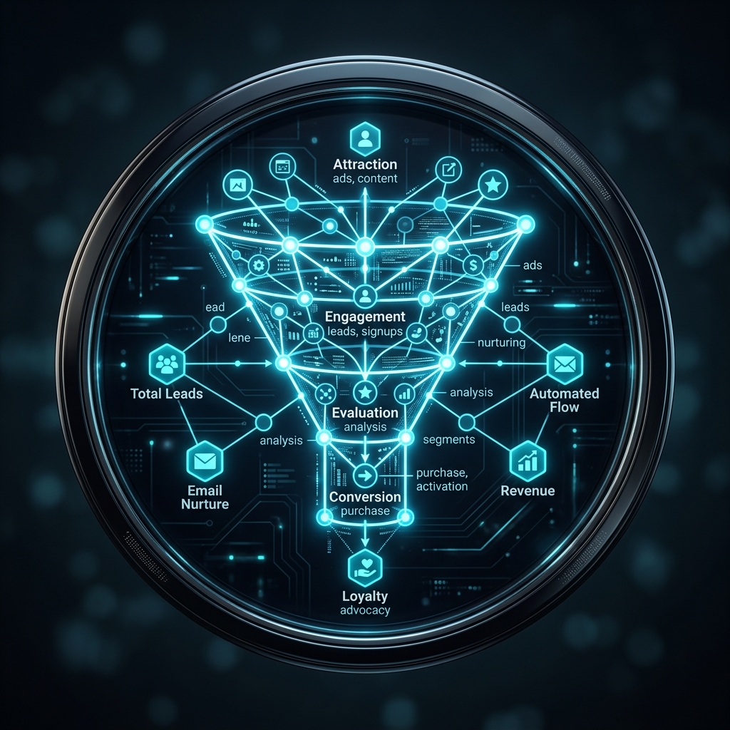 Automated Funnels 3D Icon